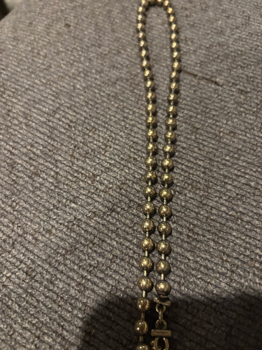 Free People Gold-Tone Heart Pendant Necklace with Black Enamel and Pearl Drop - Picture 4 of 5